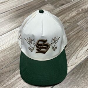Sworn To Us - Men's White and Green Embroidered S Hat